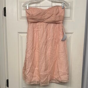 J. Crew Strapless Dress in Soft Peach